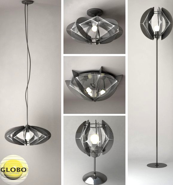 Lamps Globo Pollux collection 3D Model