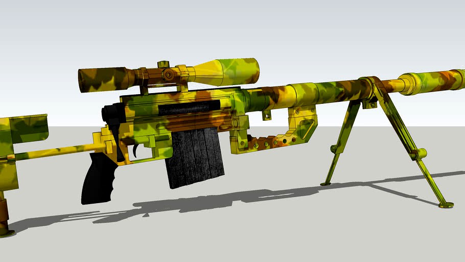 Intervention Sniper Rifle 3d model