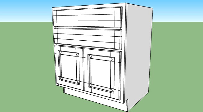 Briarwood Base Cabinet B2D30B - Two Drawers, Butt Doors