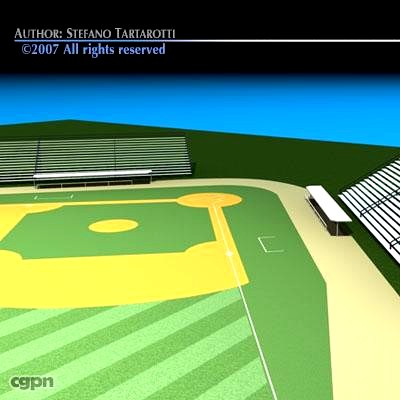 Baseball field3d model