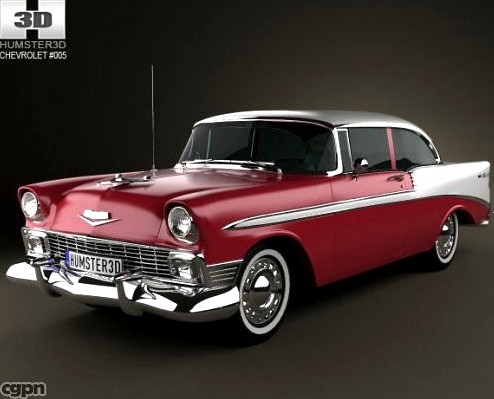 Chevrolet BelAir 2door hardtop 19563d model