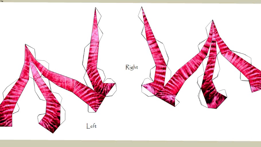 Papercraft Horns 4 3d model