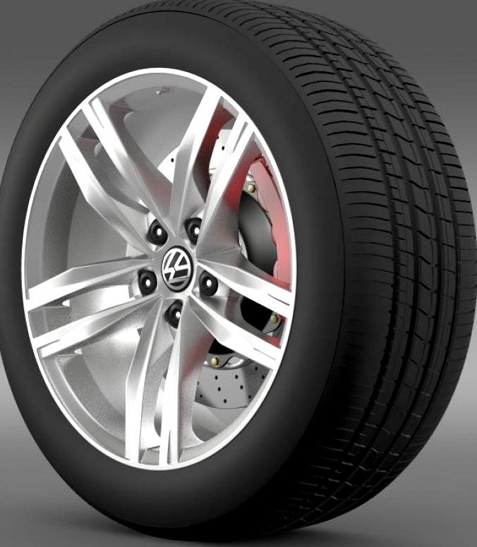 Volkswagen Golf TDI wheel3d model