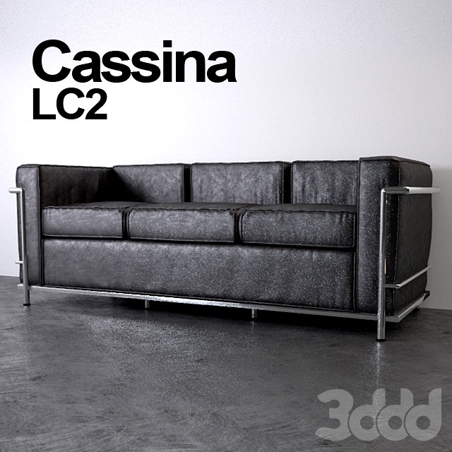Трехместный диван Cassina Le Corbusier LC2