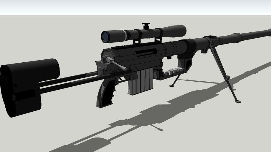 Intervention sniper rifle