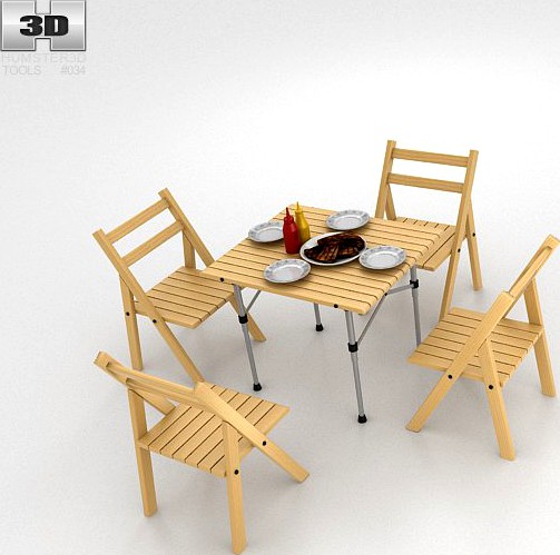 Barbecue Table3d model