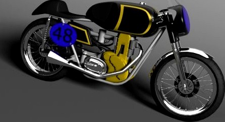 AJS 7R Cafe Racer 19543d model