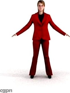 BWom0005-CS / Rigged for 3D Max Character Studio3d model