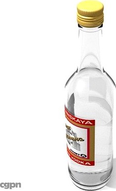 Vodka bottle3d model