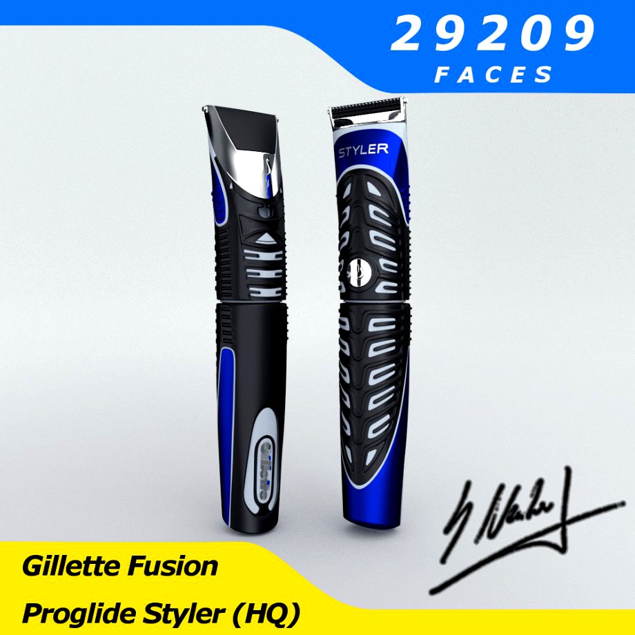 Gillette Fusion Proglide Styler3d model