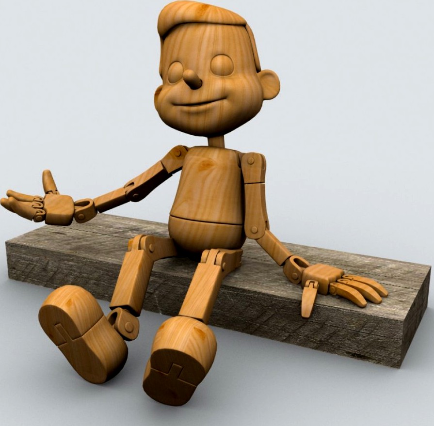 Wooden Puppet 13d model