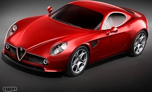 Alfa Romeo 8c Competizione midpoly3d model