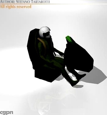 Fighter pilot3d model