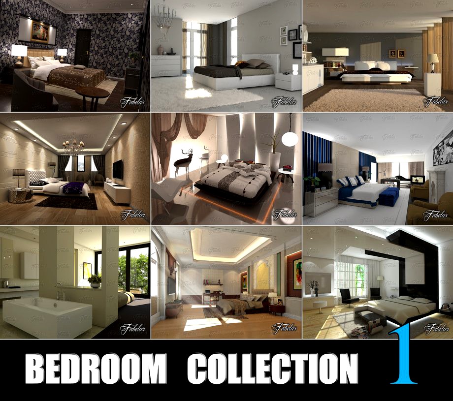 Bedrooms collection 13d model
