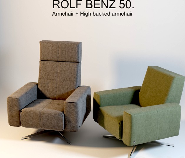 Rolf Benz 50 Armchair + High backed Armchair