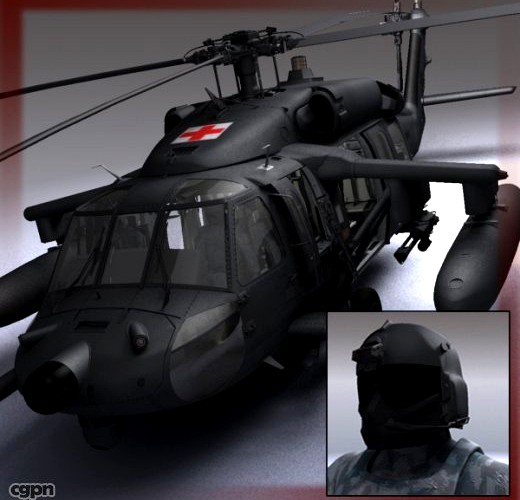Battlehawk (Military Helicopter)3d model