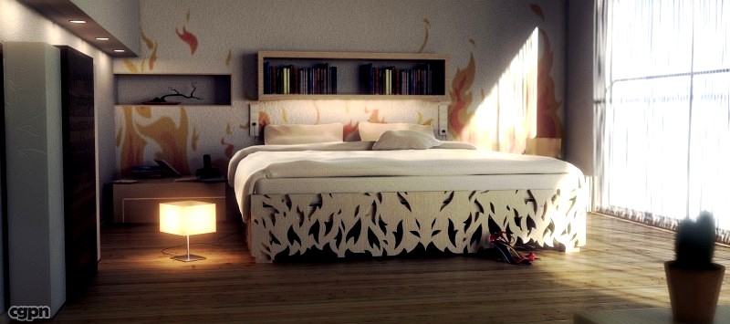 Interior flame3d model