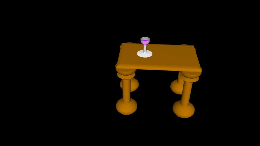 table with wine