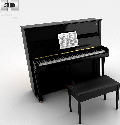 Upright Piano3d model