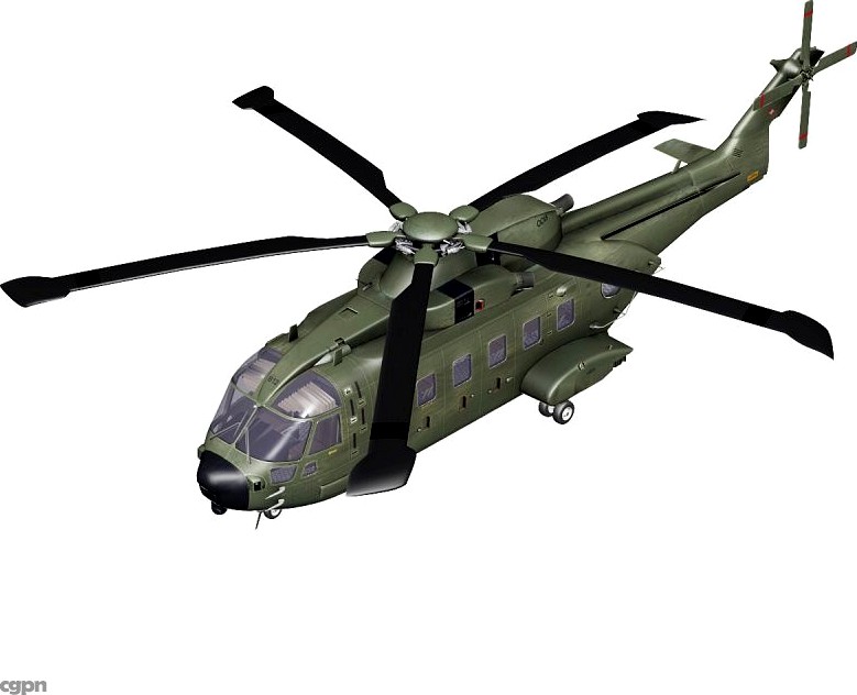 Augusta Westland EH101 Merlin HC3A Transport Helicopter3d model