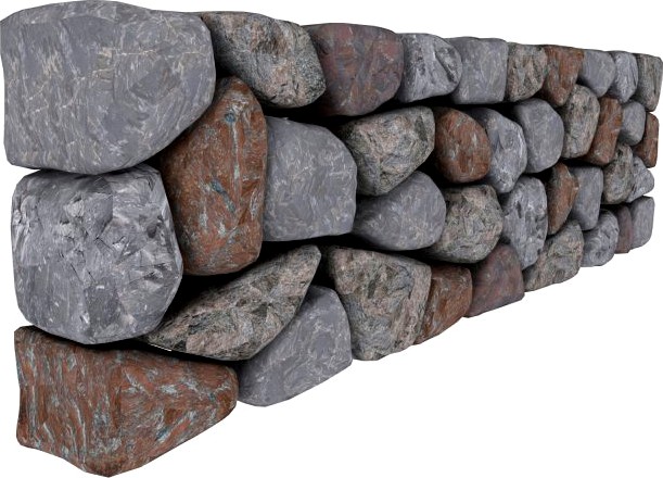 Stone Wall 2 3D Model