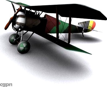 Hanriot HD1 WW1 Biplane fighter3d model