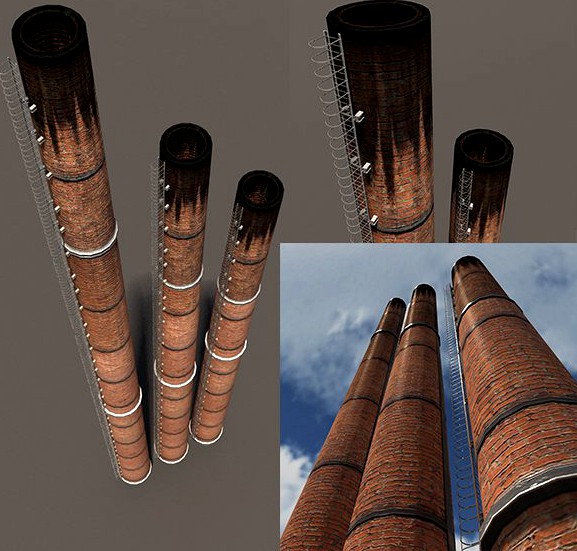 Chimney Low Poly3d model