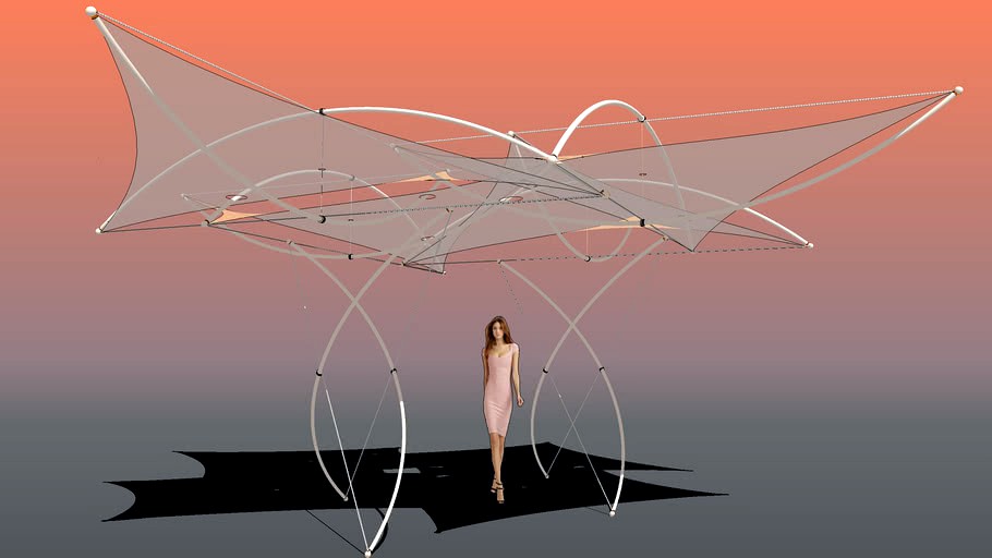 Hyperpolic Parabloid Canopy with Bowtegrity Frame-12