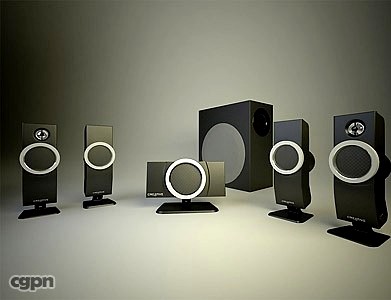 Creative T6100 speakers3d model