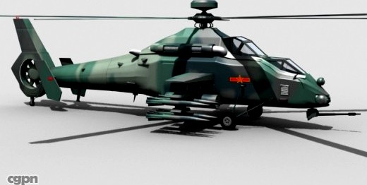 Z-19 Chinese New Attack Helicopter3d model