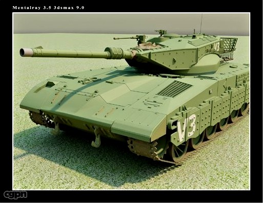 Tank Merkava II 3dsmax 9.03d model