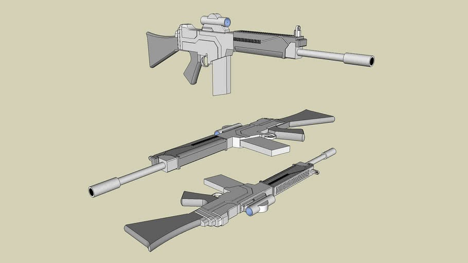 FAL Paratrooper modified