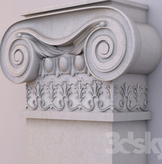 Ionic pilasters with increased currency