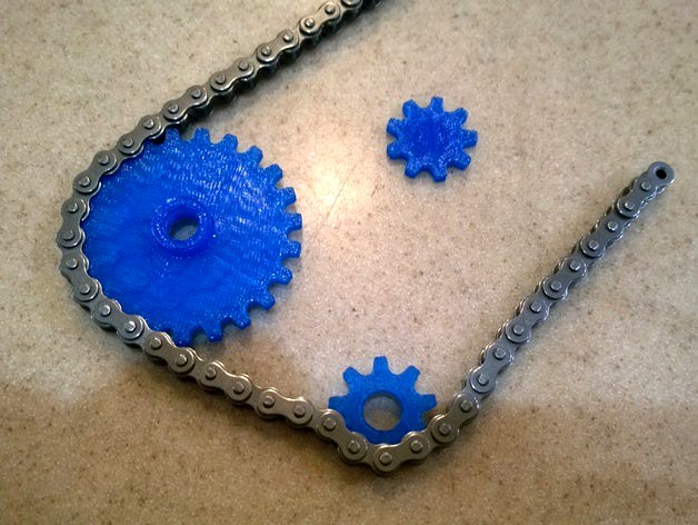 Roller Chain Sprockets OpenSCAD Module by kresty