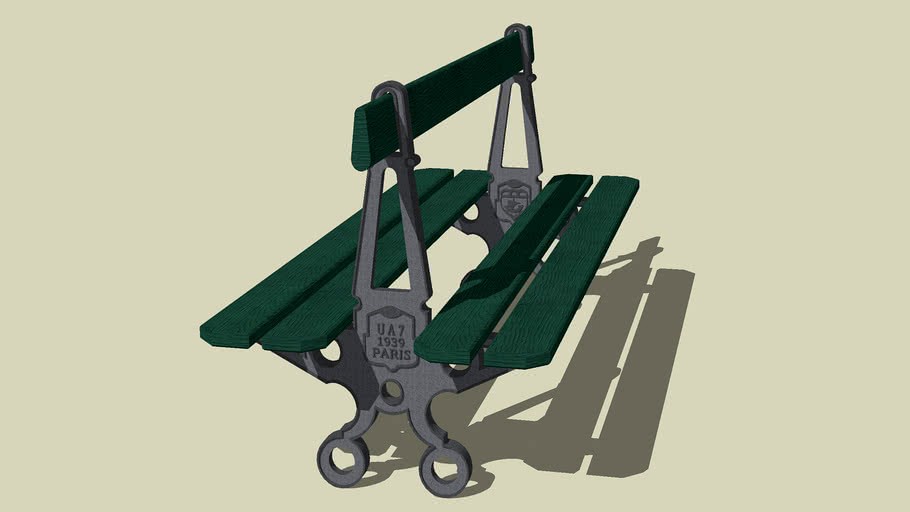 Banc parc parisien