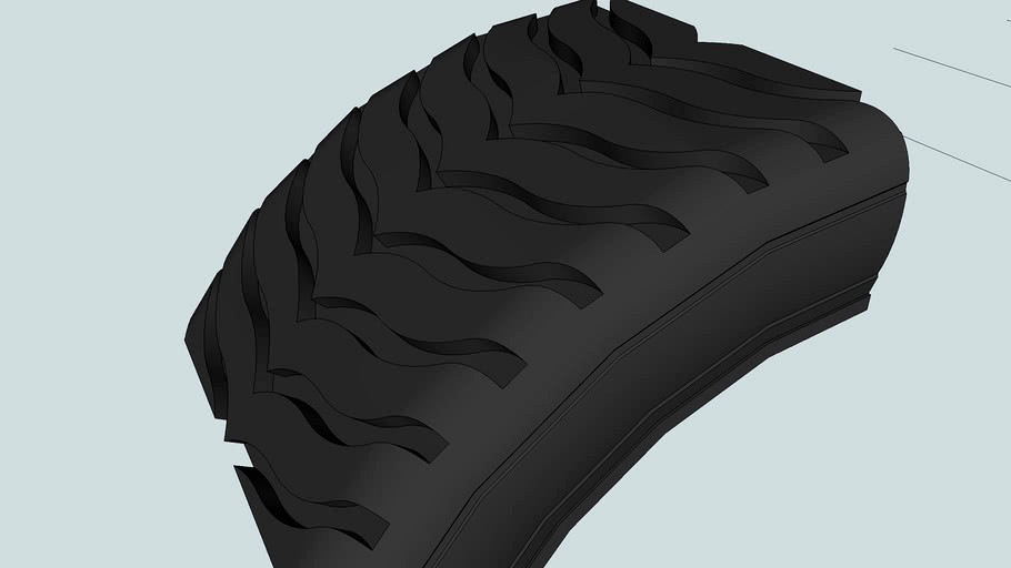 HOW TO MAKE A TIRE WITH TREADS 3d model