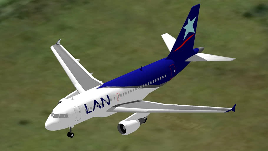 LAN Airlines Airbus A319 Aterrizando en el Aeropuerto el Tepual, Chile.