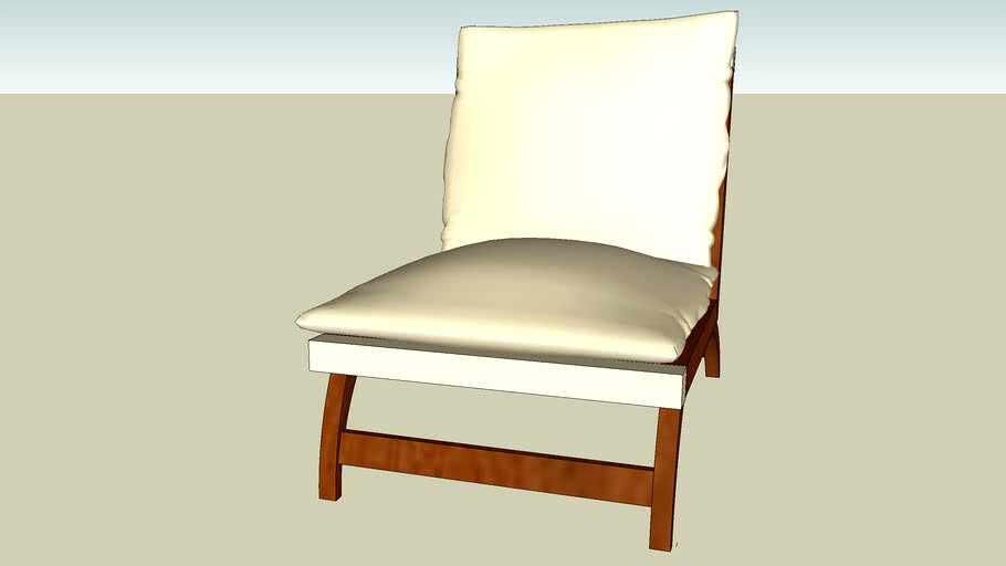 Folding wood and canvas chair