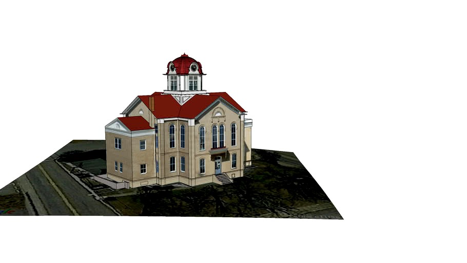 Jefferson Main Street in 3D - Historical Jackson County Courthouse