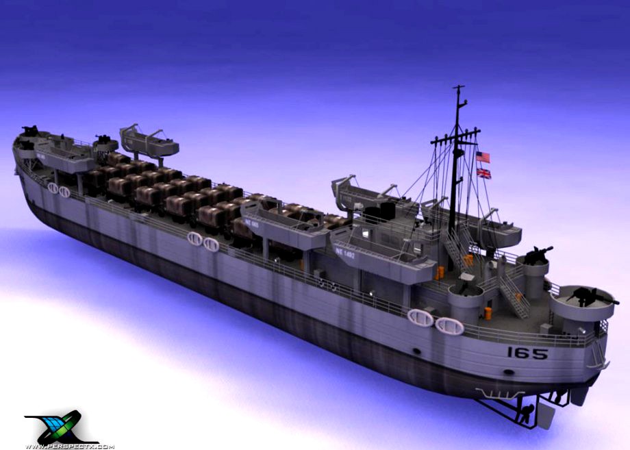 LST (Landing Ship, Tank)3d model