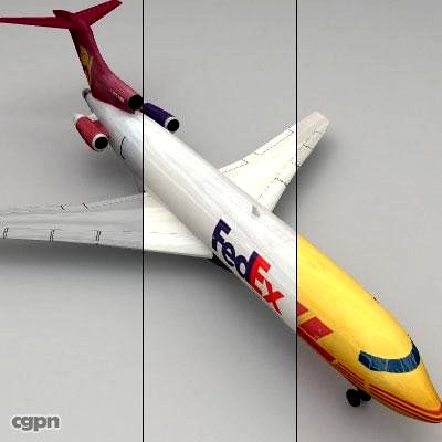 boeing 727 cargo3d model