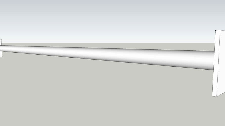 3'10' x 1' diameter bar with flange for generic pullup rig