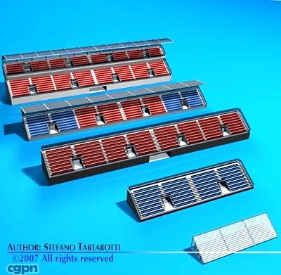 Stadium seating areas collection3d model
