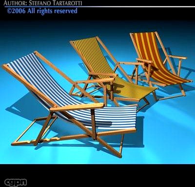 Deck chair3d model