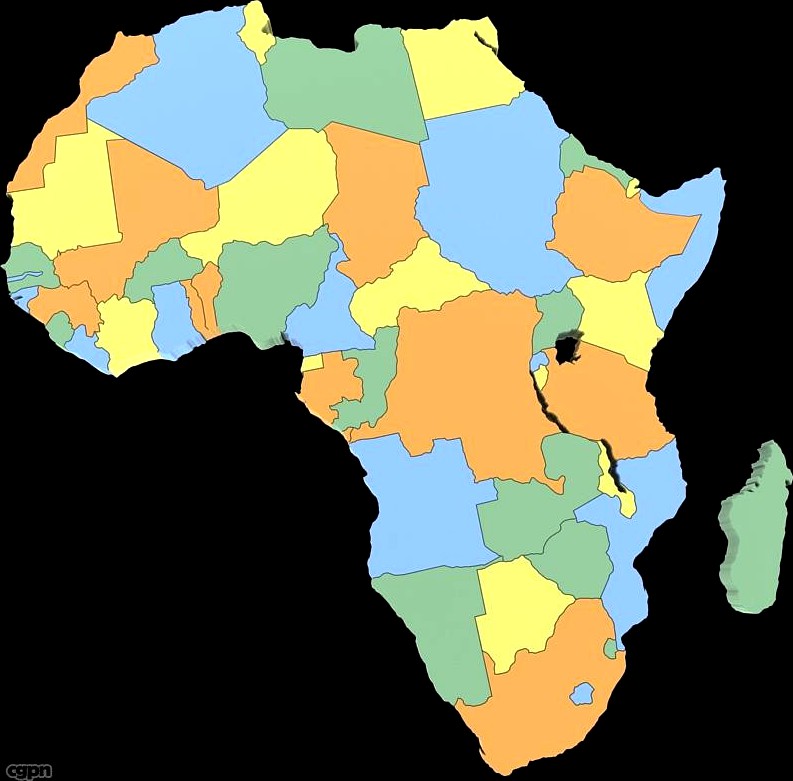 Africa Map3d model