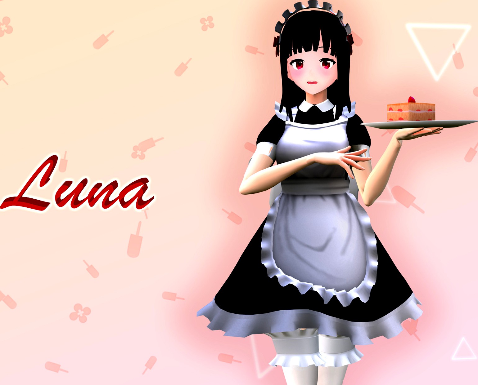 Luna Maid: Anime-Style Character For Games And VRChat