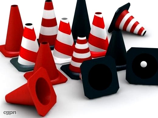 Street cones3d model