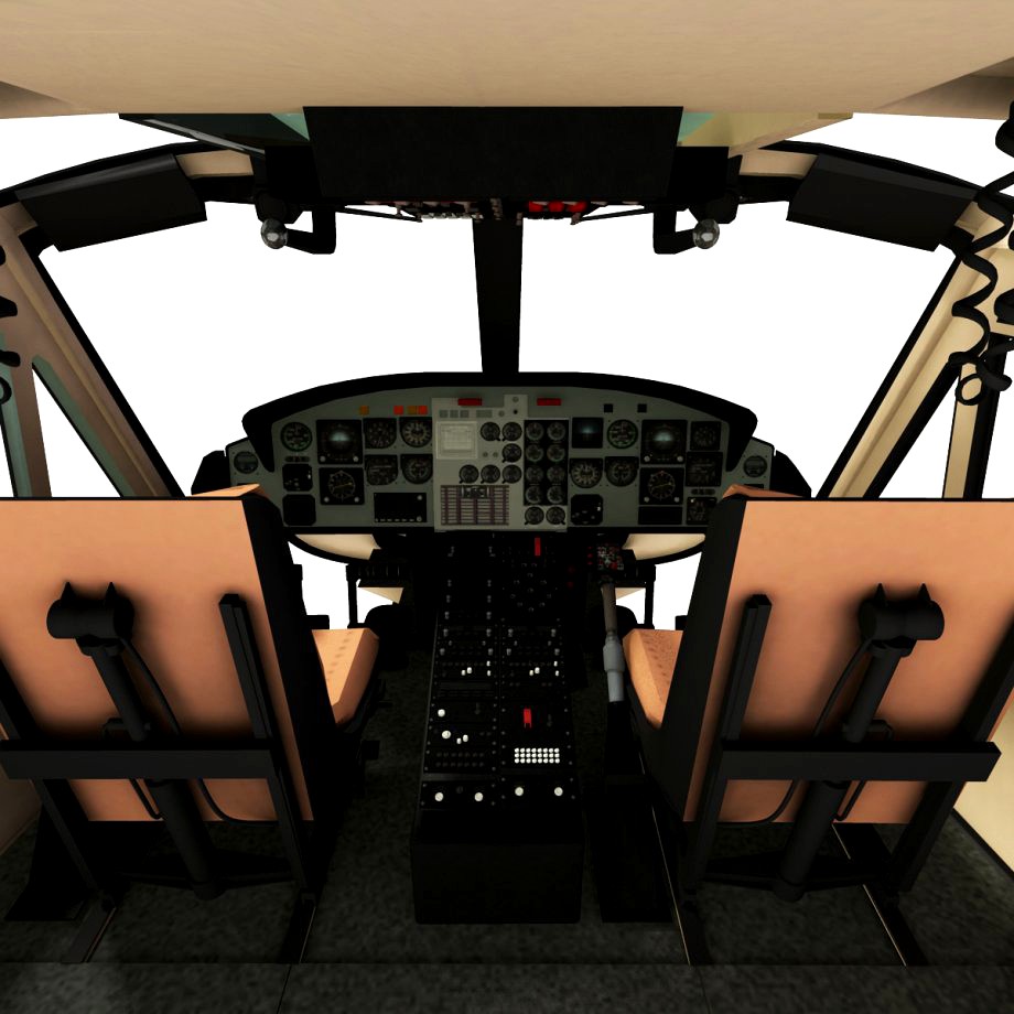 Bell 412 Cockpit3d model