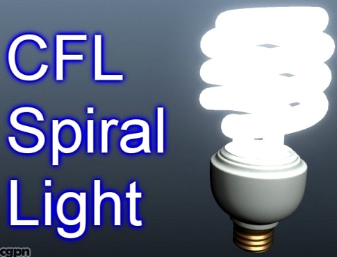 CFL Spiral Light 0013d model