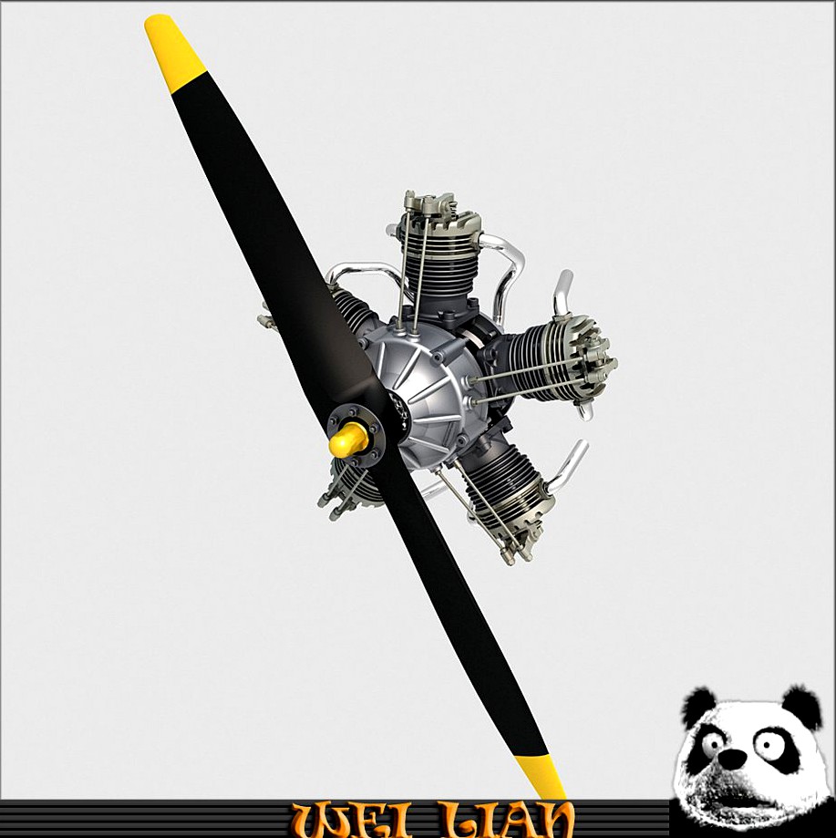 Radial Engine 53d model